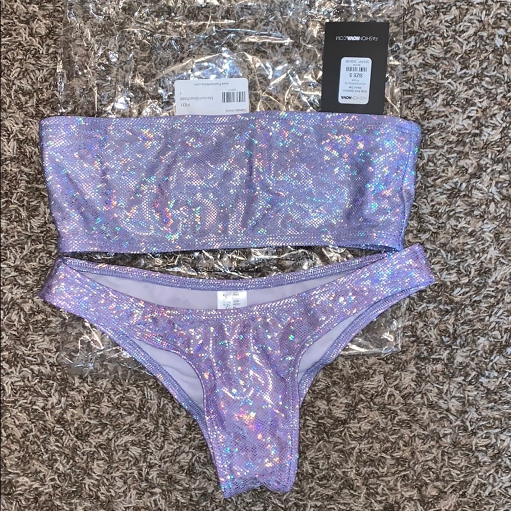 Purple shimmer two piece